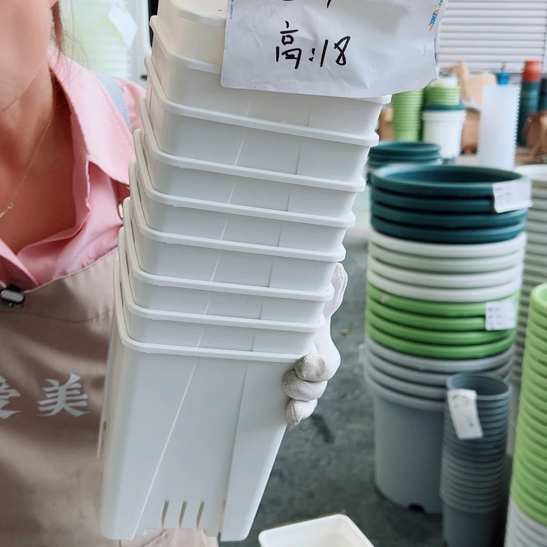 瑕疵方盆KG142#白色10个无托