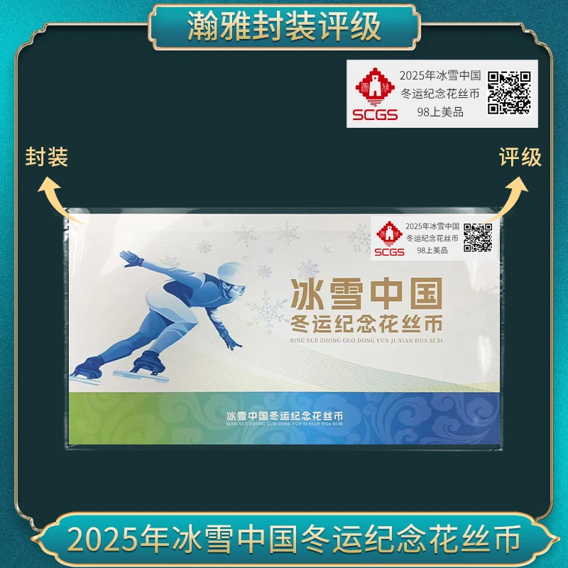 法定货币2025年冰雪中国 冬运纪念花丝币