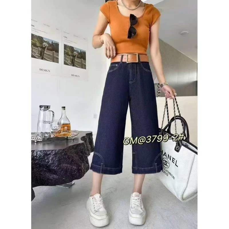 二师兄牛仔夏季七分直筒裤3799款