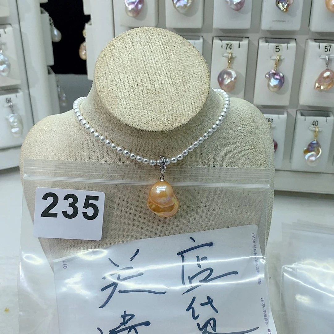 淡水珍珠颈饰合金