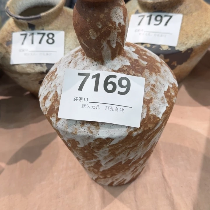 空***姬瓷片景德镇高温花器编码7169高26口3默认无孔