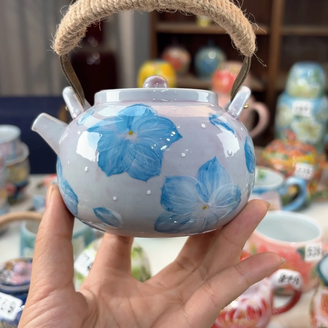 景德镇手绘高温釉下彩陶瓷茶具