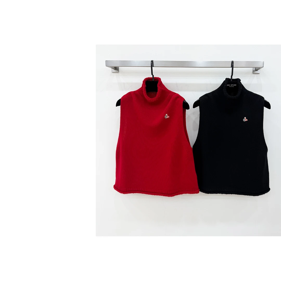 JIAYE CHAN复古时尚卷边小立领无袖坎肩叠穿马甲