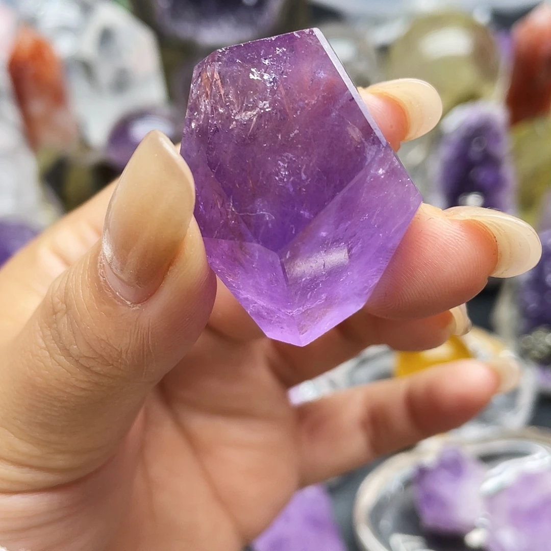 水晶珠宝半成品未镶嵌14紫水晶随形