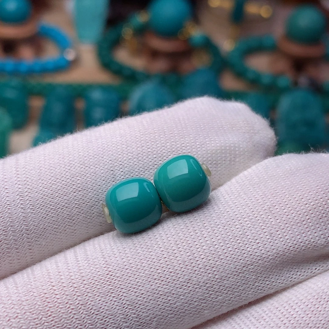 绿松石珠宝奇石未镶嵌8mm