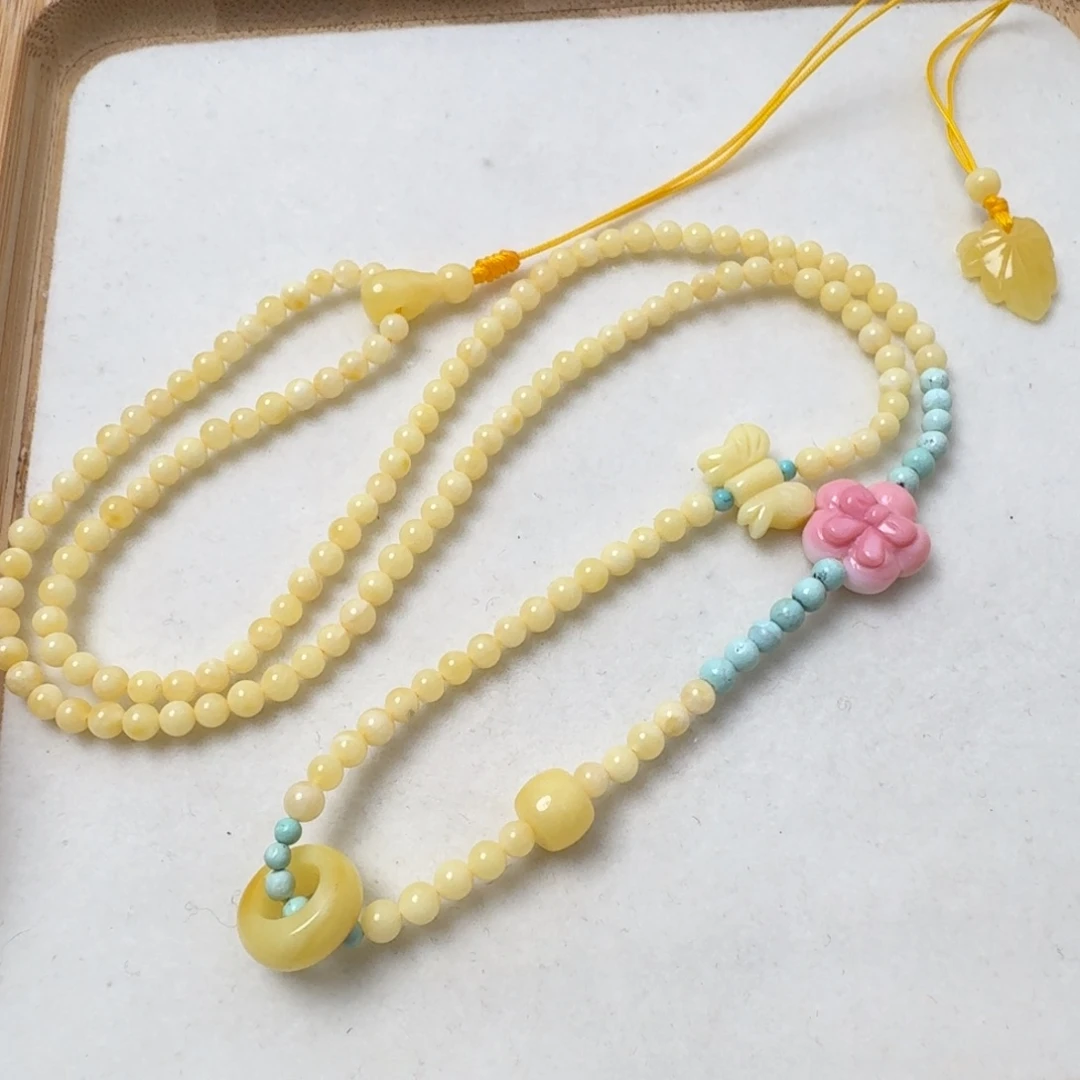 蜜蜡吊坠(赠链)未镶嵌俄料3.8mm