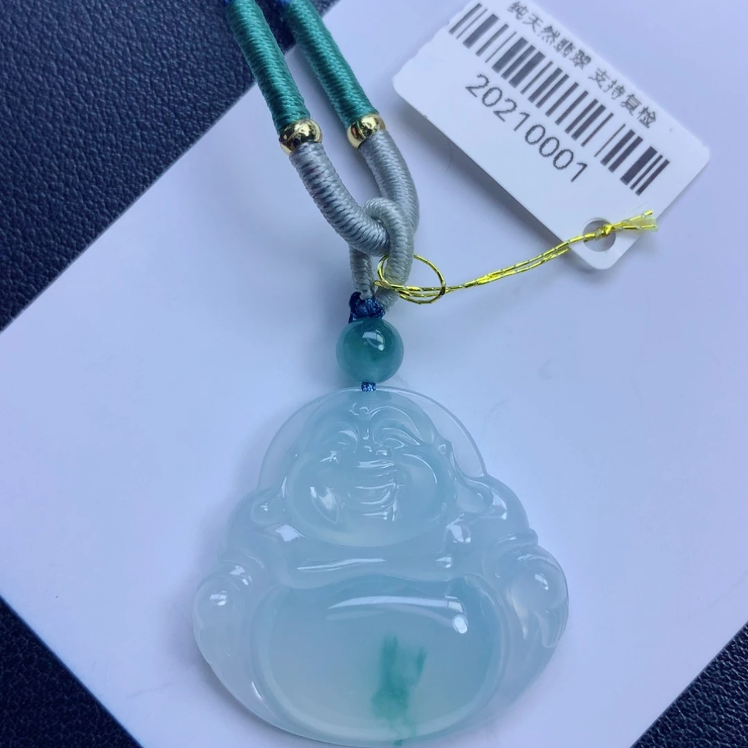 翡翠未镶嵌颈饰佛公