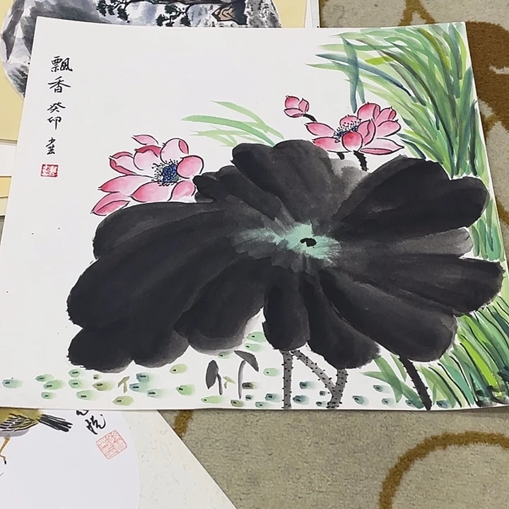 国画50-50卡纸作品艺