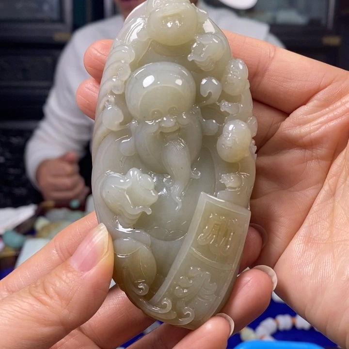 定制和田玉伟***化和田玉把件