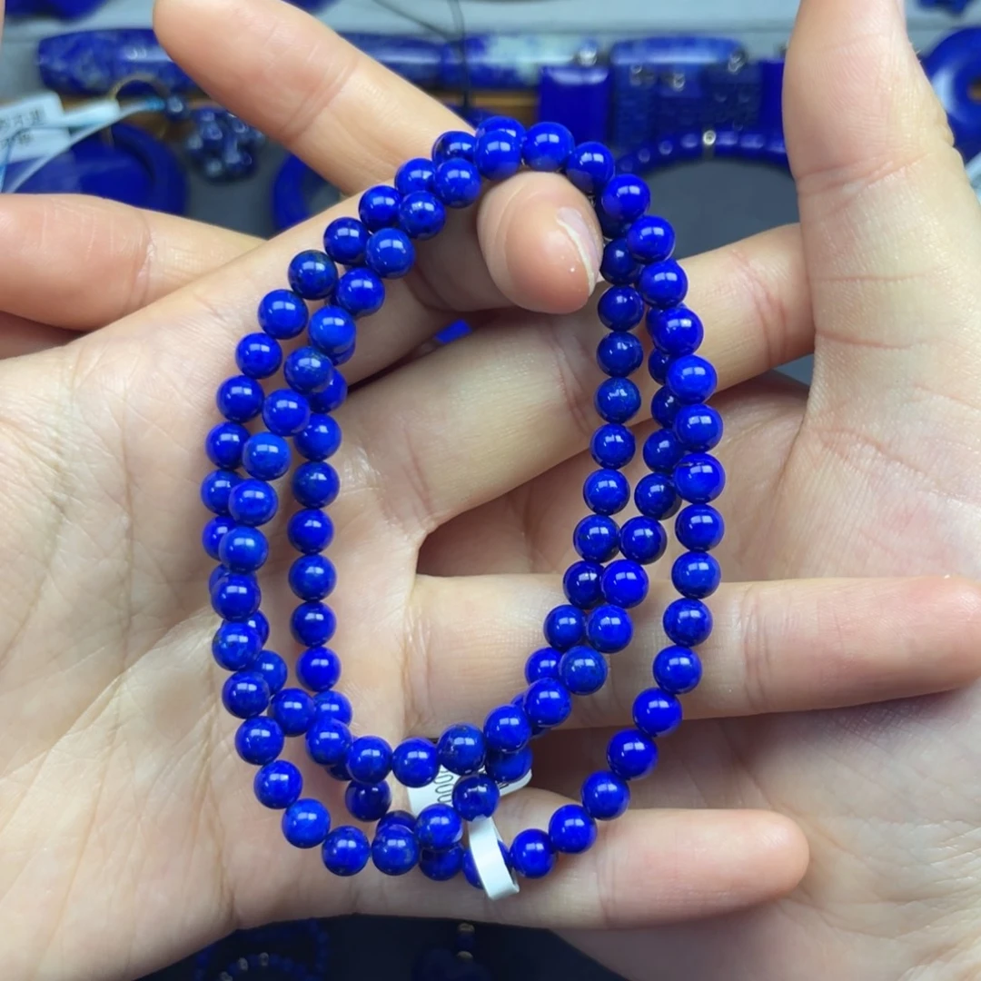 青金石未镶嵌多圈项链5+