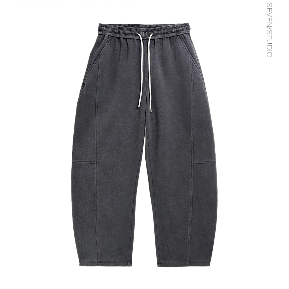 早春新款 软糯微廓轻水洗复古日系牛仔裤 百搭休闲结构感弯刀裤