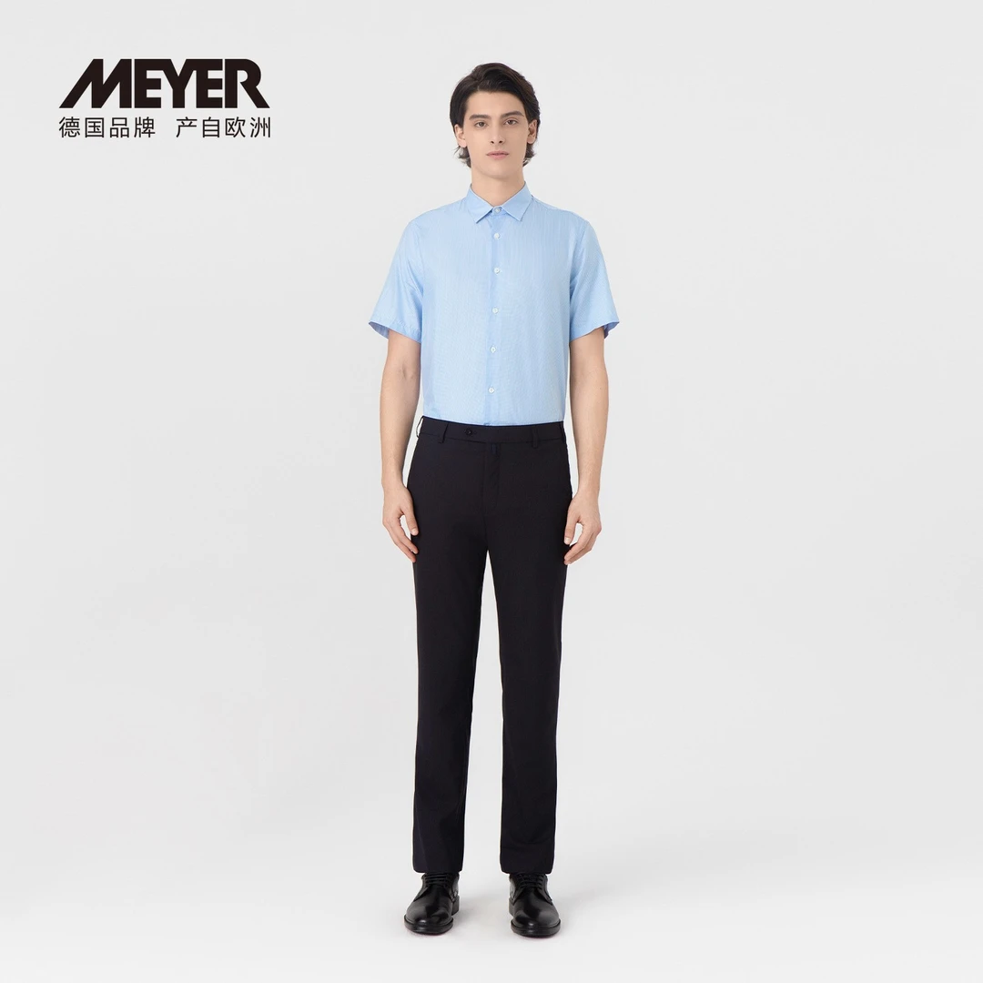 MEYER德国迈雅 直筒商务西裤宽松版男士垂感西裤搭配17255-BERLIN