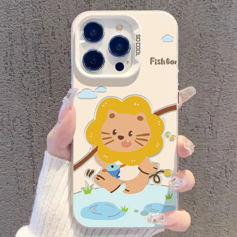 适用于苹果16华为OPPO小米VIVO时尚新颖彩银壳手机壳KA0405