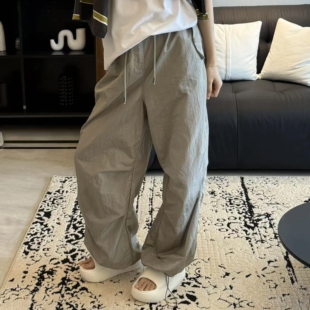 工装降落伞裤高级灰