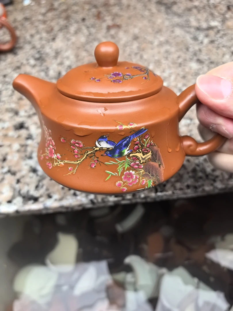 【闪购商品】朱泥大红袍喜上眉梢如意壶 J