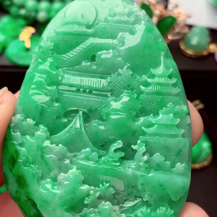 翡翠未镶嵌吊坠(不含链)