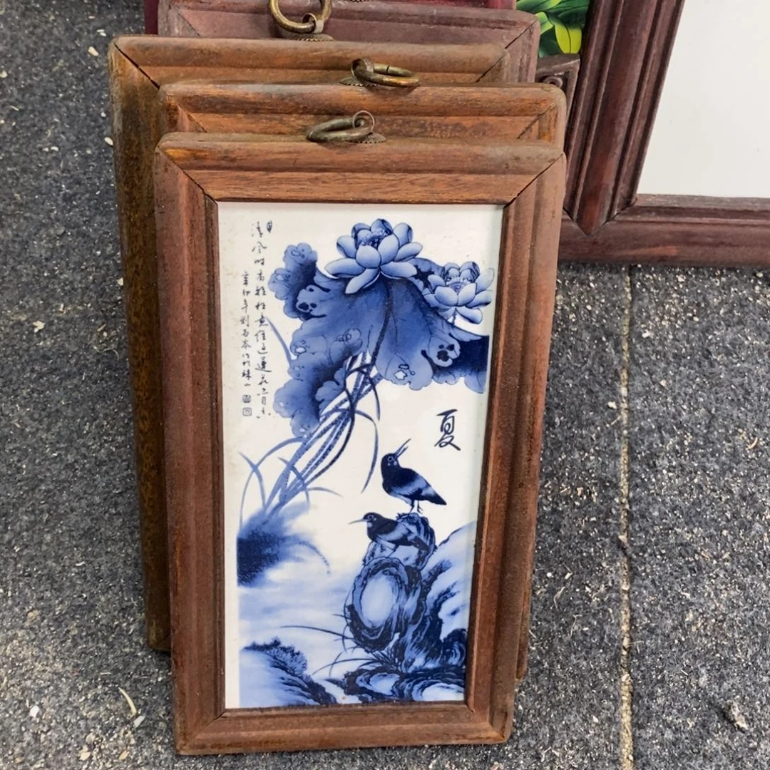 瓷28*16*1景德镇瓷板画柴窑烧制