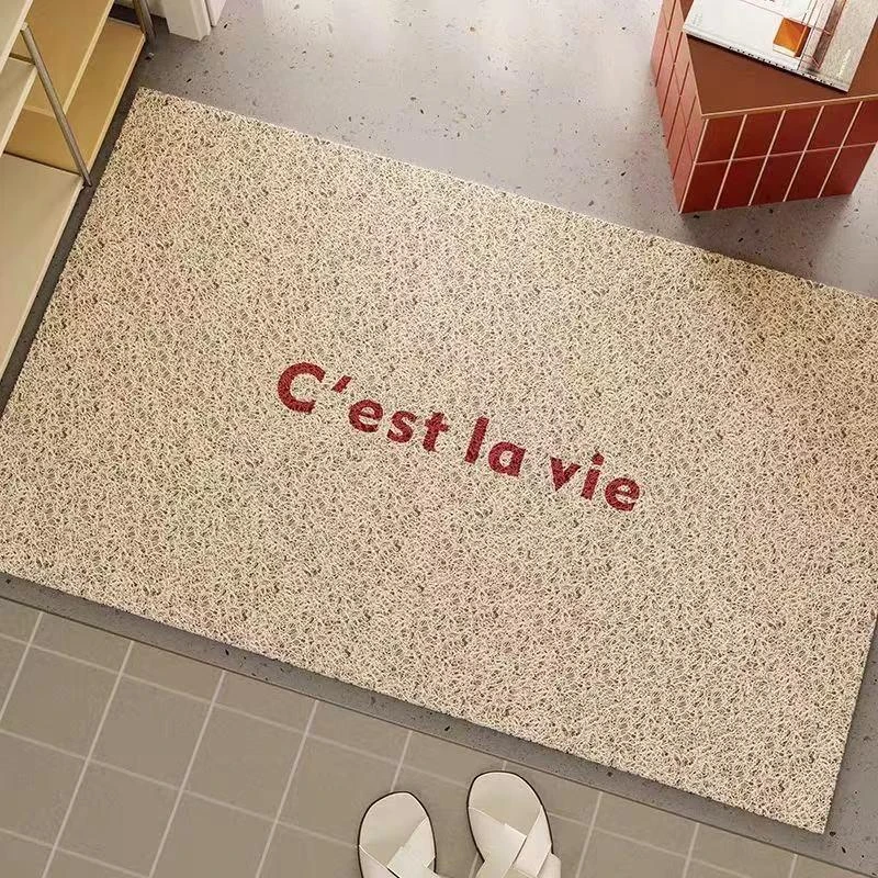 法语ins风入户门地垫丝圈进门地毯门口可裁剪玄关脚垫防滑