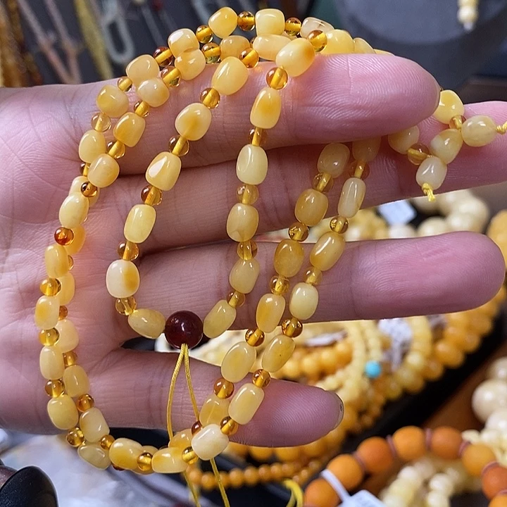 裸石琥珀未镶嵌配链