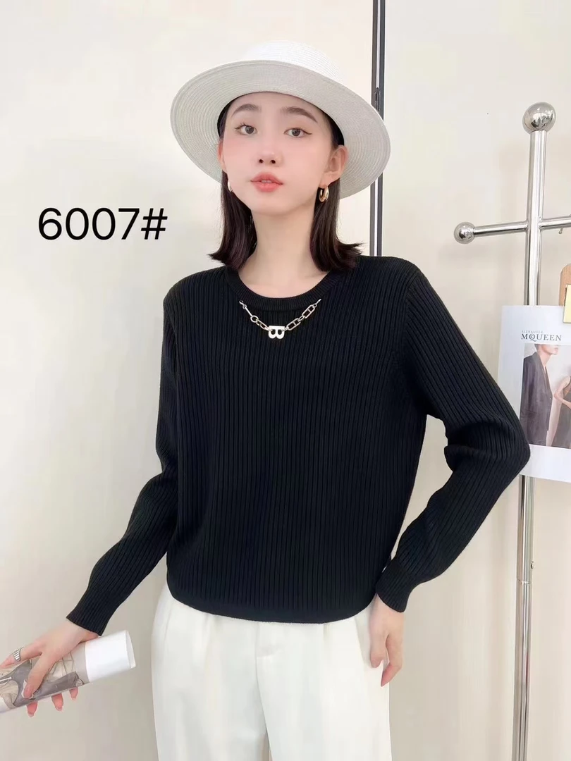 16经典时尚2025休闲显瘦长袖百搭圆领套头