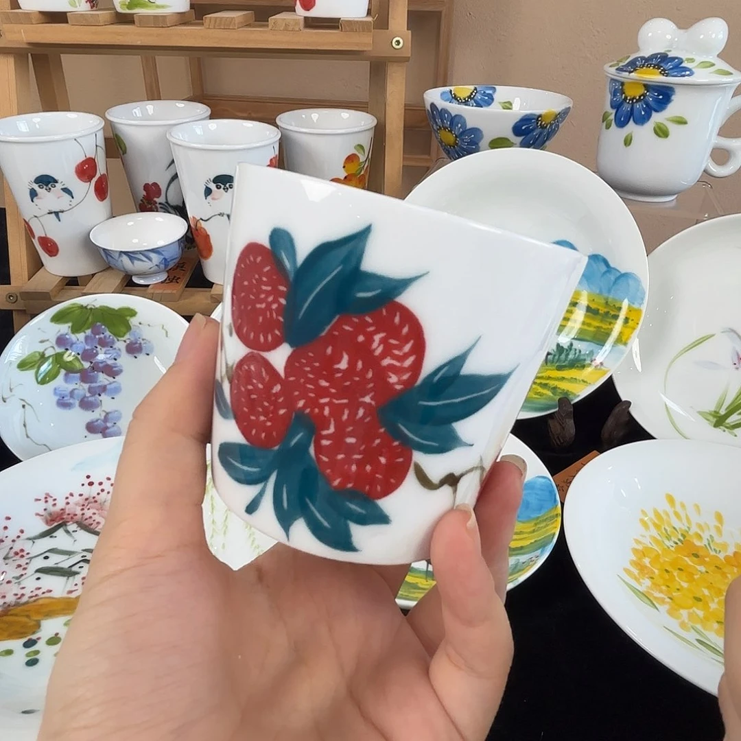 摆件橘**桔景德镇陶瓷手绘餐具