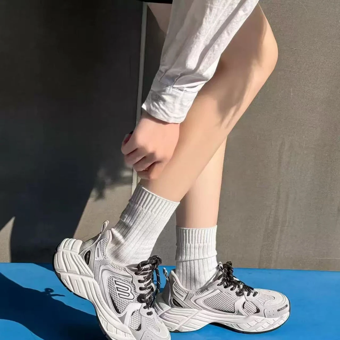 擦色厚底秋冬网面老爹鞋女百搭休闲鞋1118