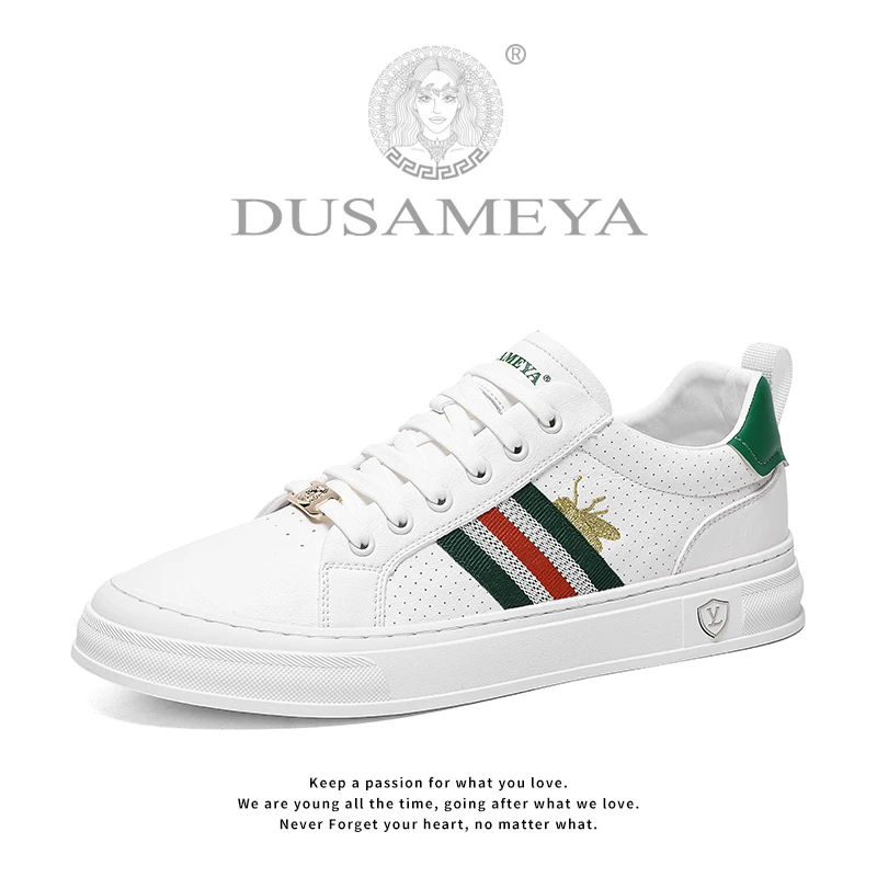 DUSAMEYA/杜莎米娅秋季新款港风时尚休闲百搭透气打孔轻奢小板鞋
