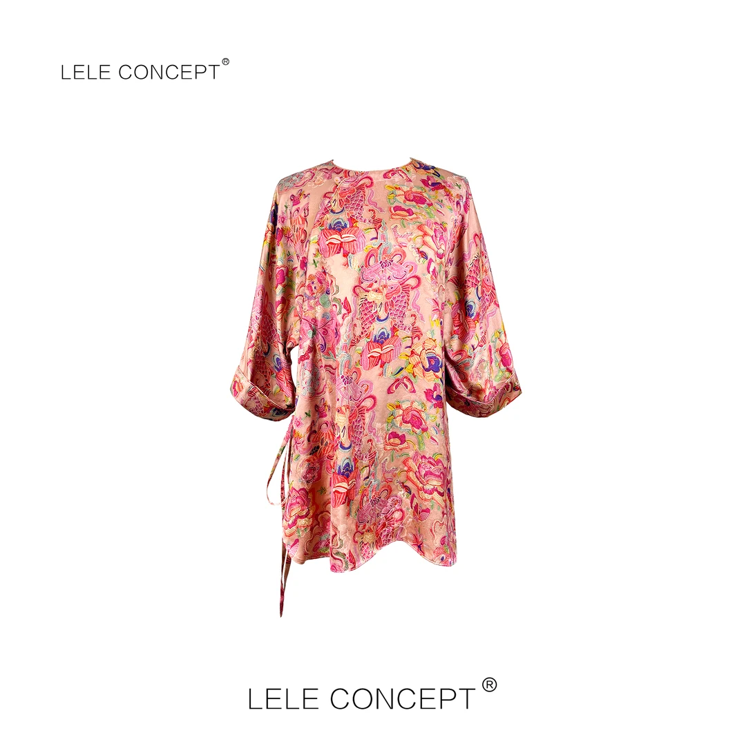 LELE CONCEPT丨新中式气质感圆领国潮风长款上衣S1078