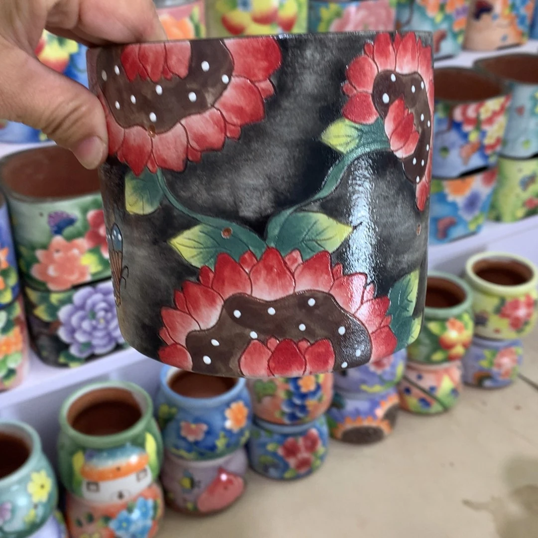 福利花盆，手绘花盆