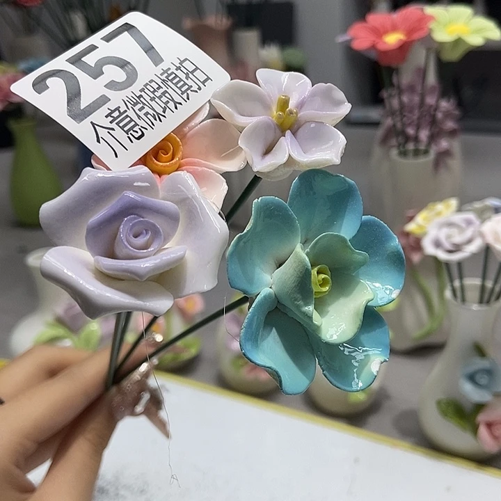 陶瓷纯手工捏花设计