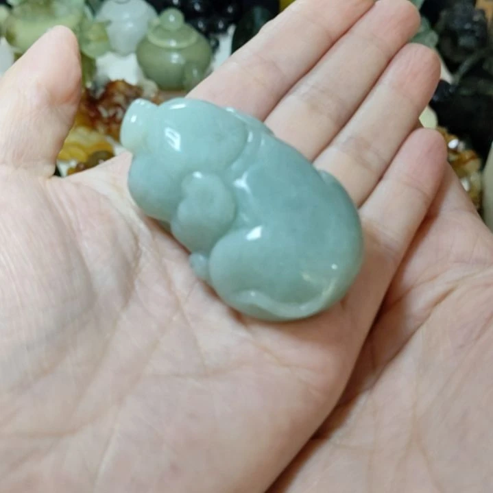 岫玉未镶嵌手把件款式
