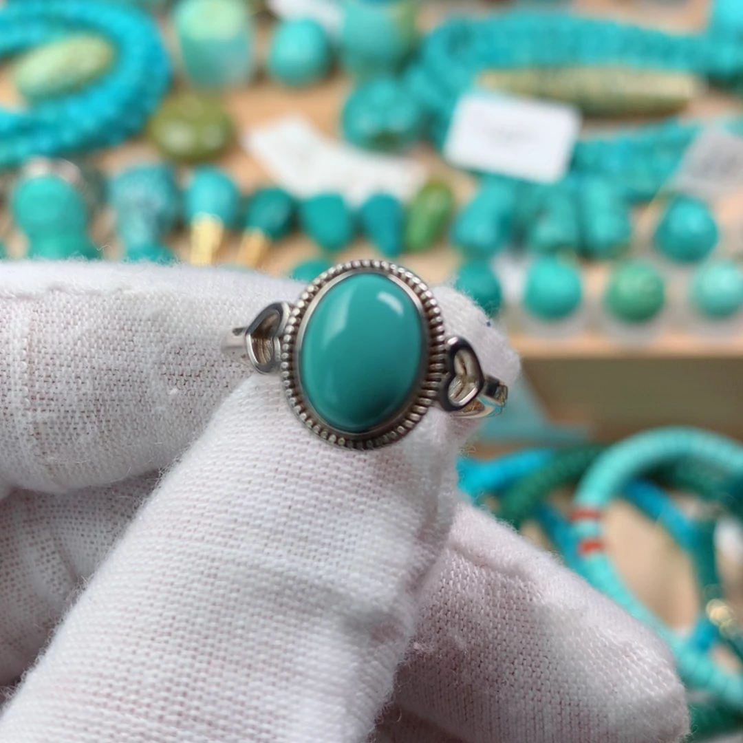 绿松石颈饰银S925镶嵌