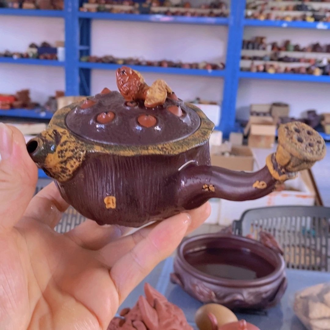 茶杯绿泥紫砂紫砂