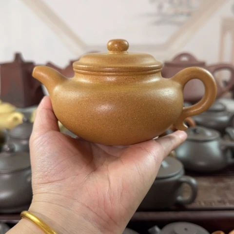 宁***远茶壶紫砂梨皮黄金段250cc