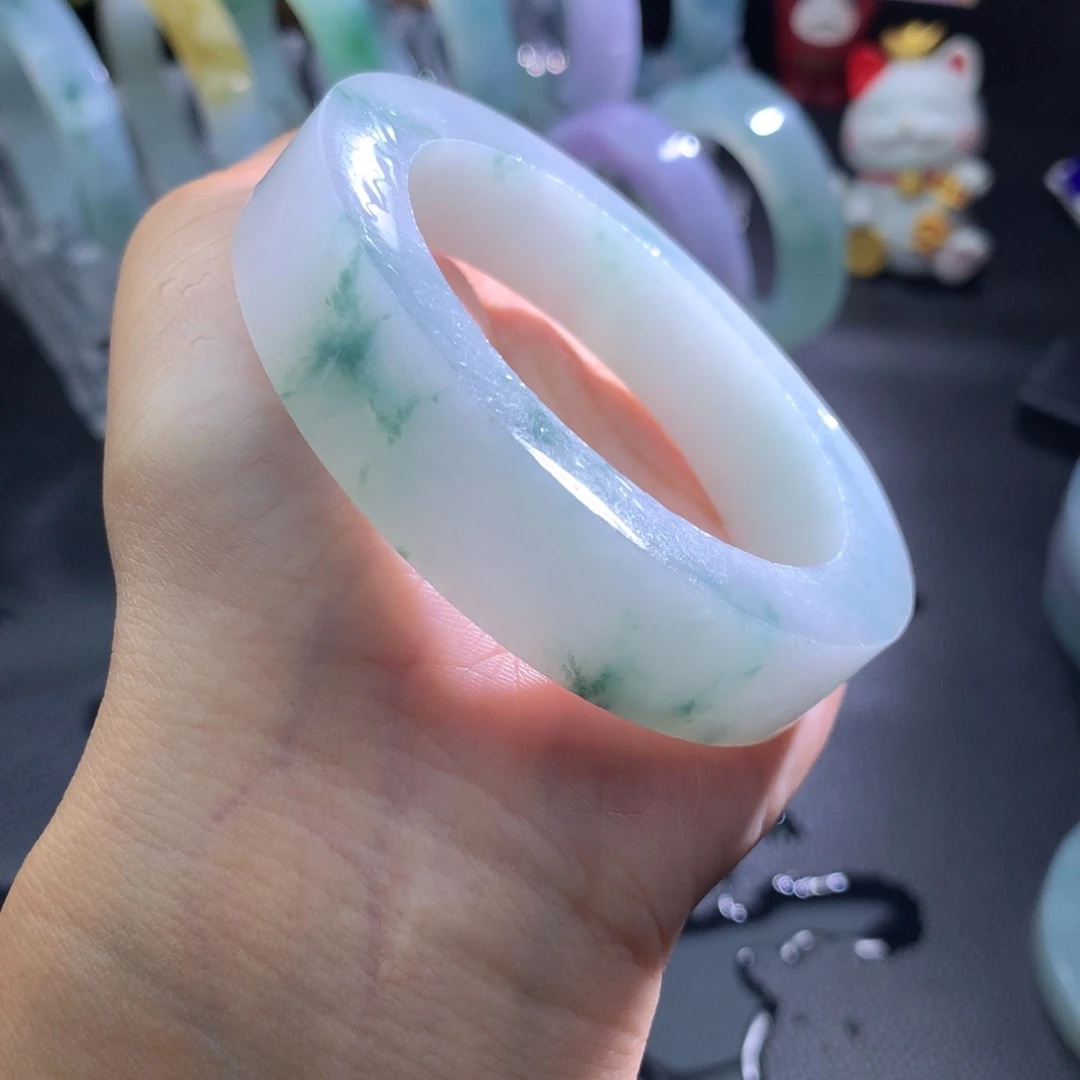 定制翡翠手镯53-58正圈未镶嵌