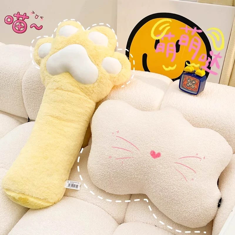 猫爪长条抱枕女生睡觉夹腿侧睡专用娃娃公仔毛绒玩具生日礼物靠枕