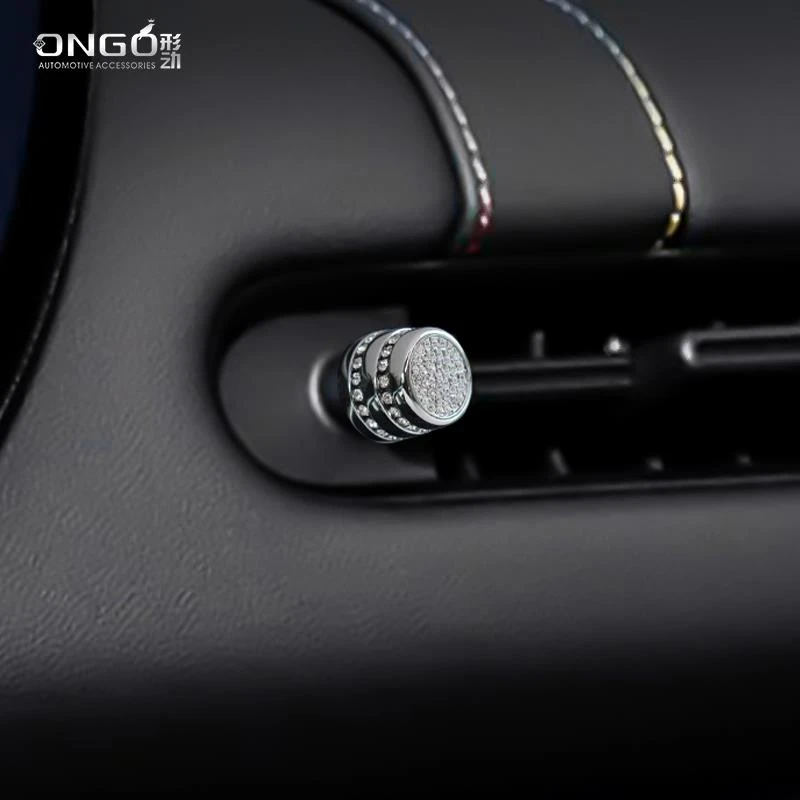 适用新款纯电宝马MINI出风口旋钮金属水晶钻石装饰车贴