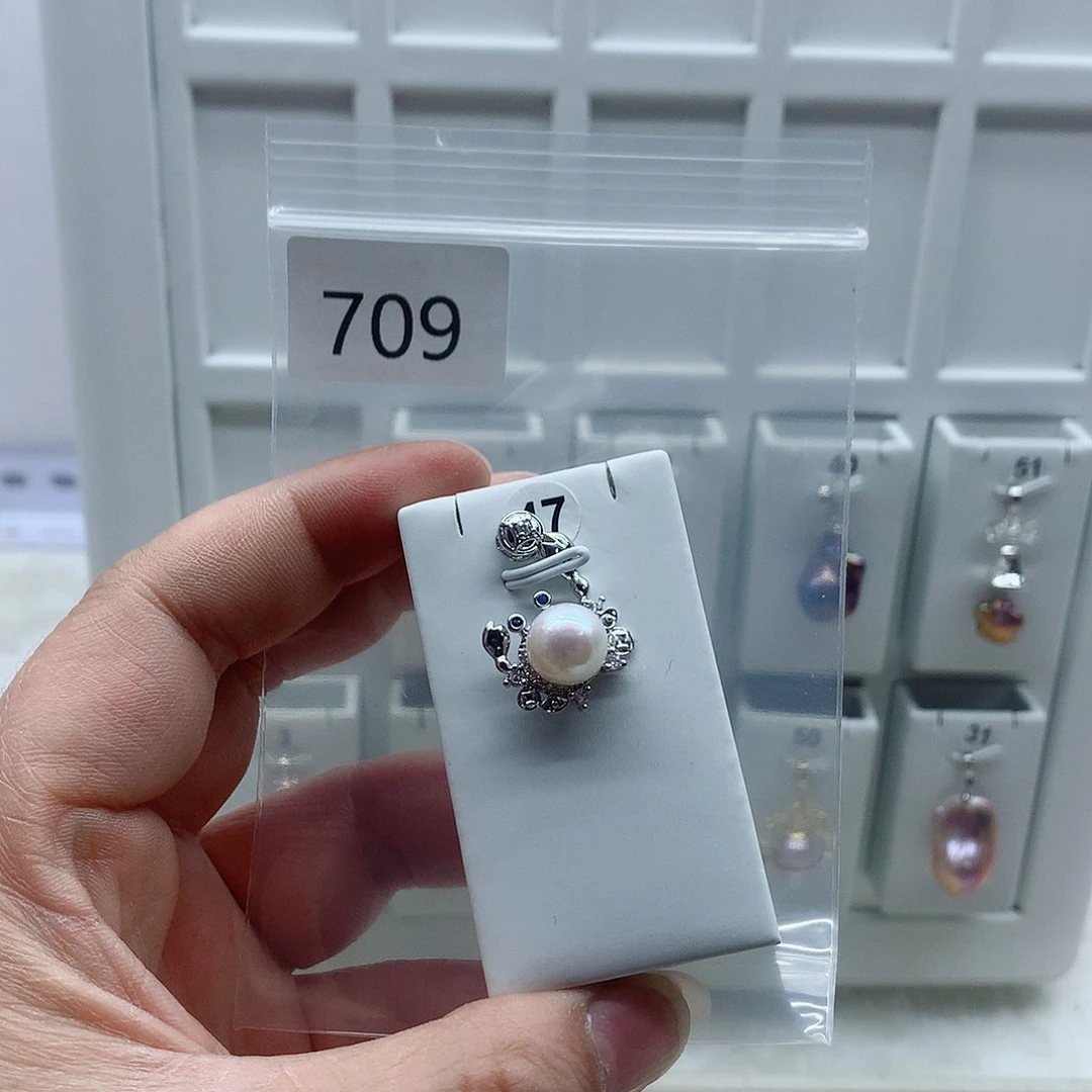 合金淡水珍珠吊坠(不含链)