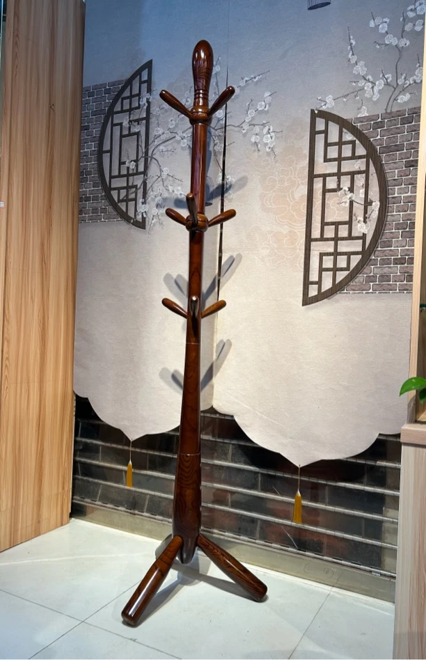 白蜡木简约古拆装衣帽架客厅挂衣架挂包家用办公室挂架