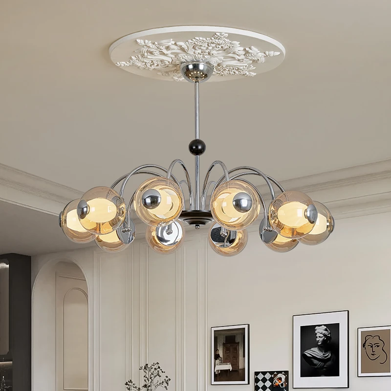 中古风客厅吊灯主灯2025新款vintage法式复古轻奢高级感大厅灯具