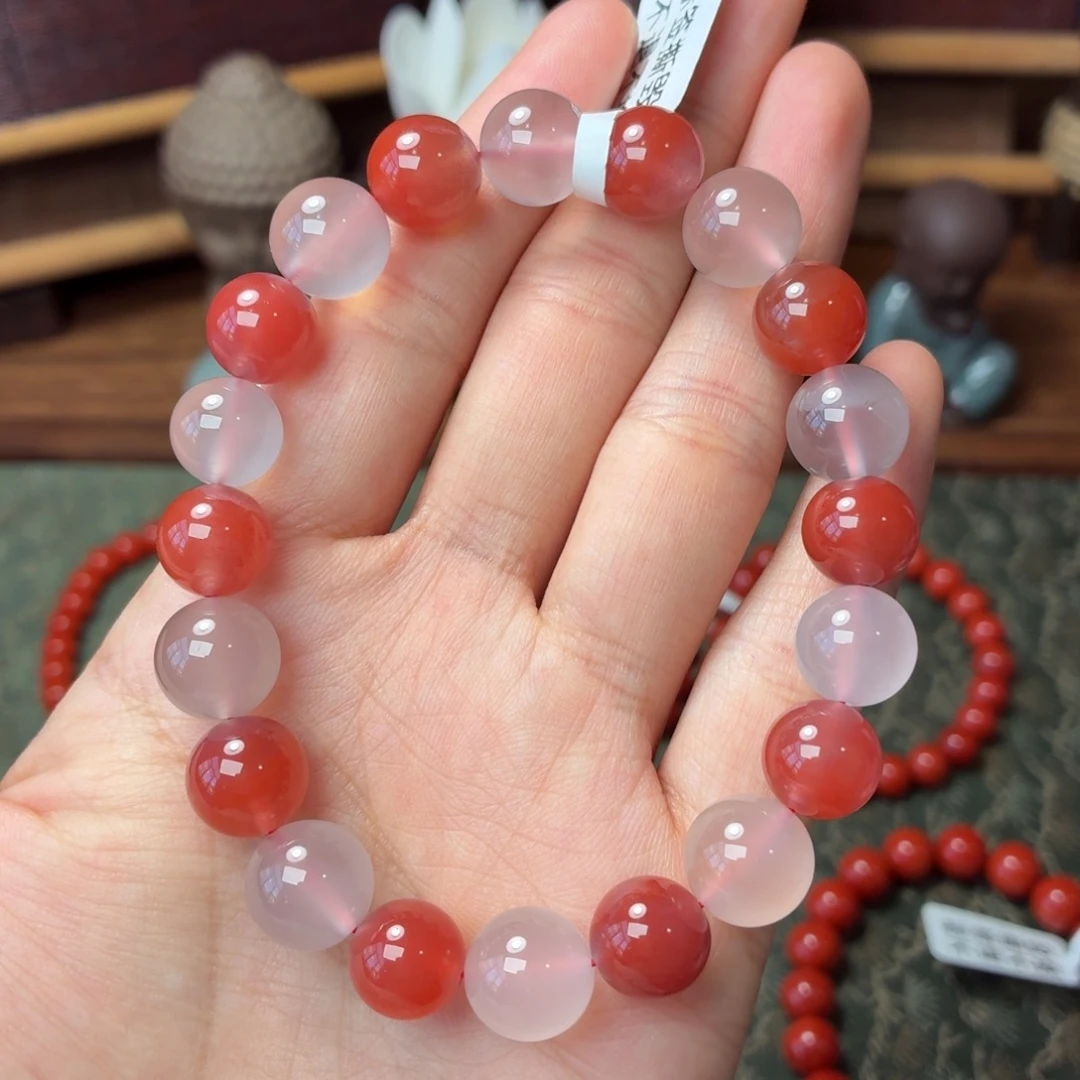 南红玛瑙未镶嵌手串保山原矿南红小庄多宝卡10+