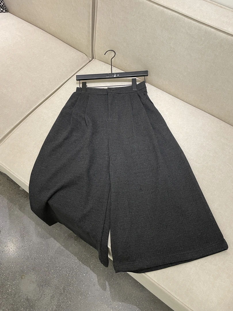 CK9430 百搭不褪色厚款黑色ins休闲松紧腰高腰裤子