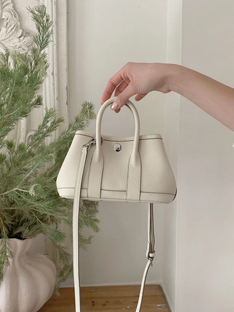 头层牛皮迷你花园包小包包女高级感精致手拎包真皮斜挎包小托特包