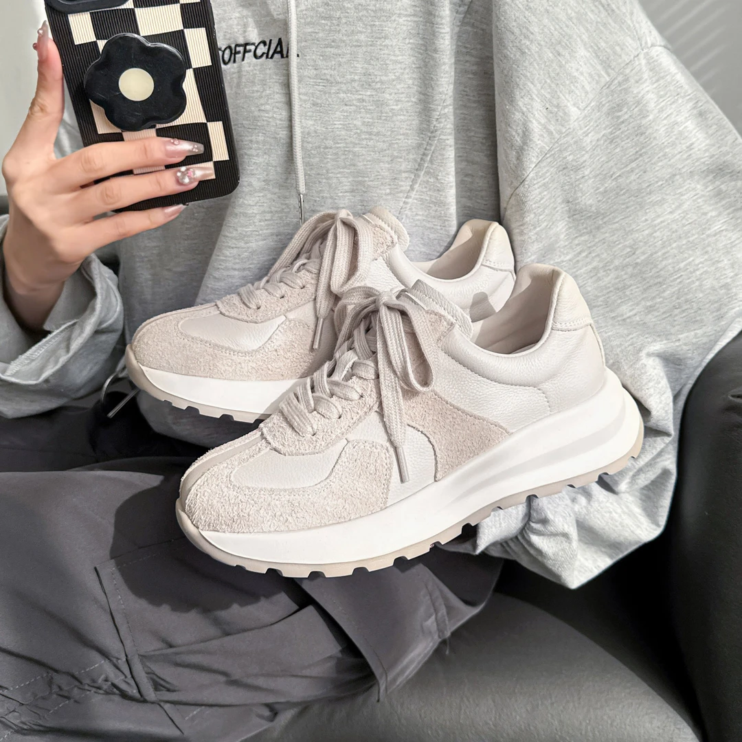 【9879L】2025超轻低帮头层牛皮舒适休闲百搭软底潮流时尚阿甘鞋