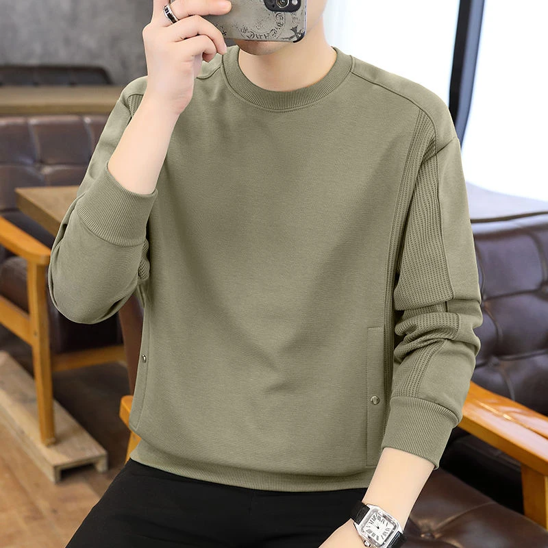 新款美式重磅复古拼接卫衣2025秋季新款上衣时尚宽松潮牌男士外套