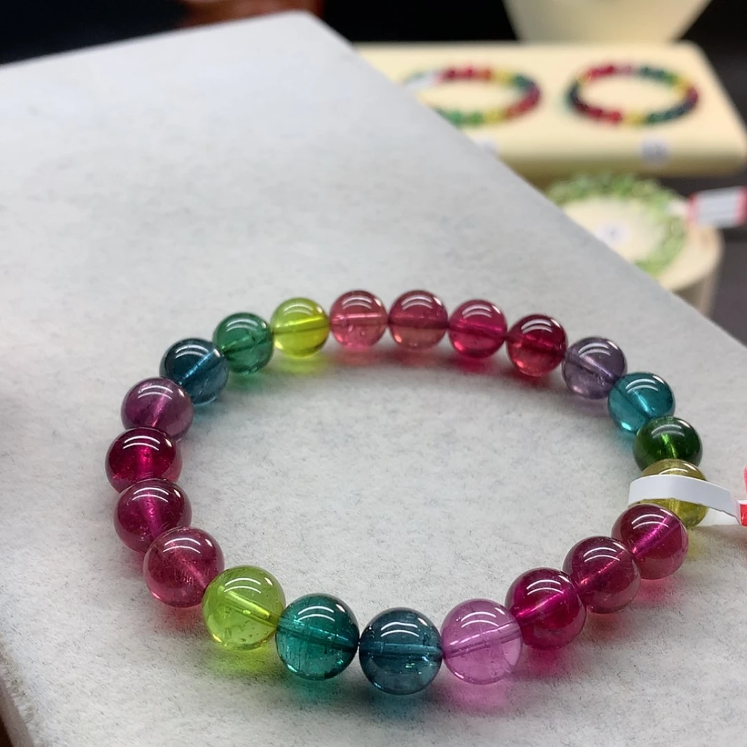 【闪购商品】未镶嵌手链碧玺艳丽色标单圈8.8