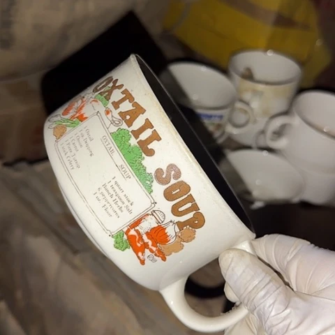 瓷片国营厂库存微瑕12厘米颜色随机