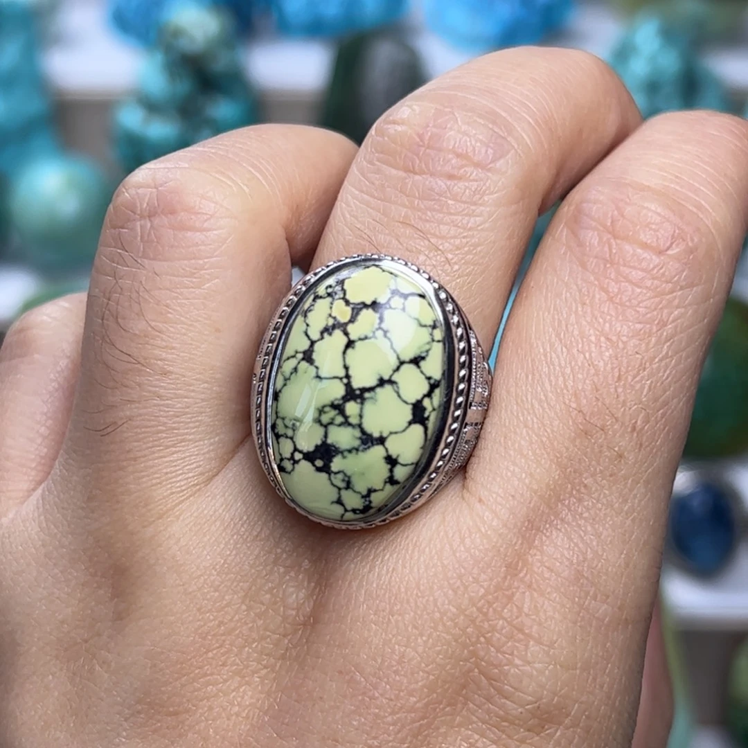 绿松石银S925镶嵌珠宝奇石