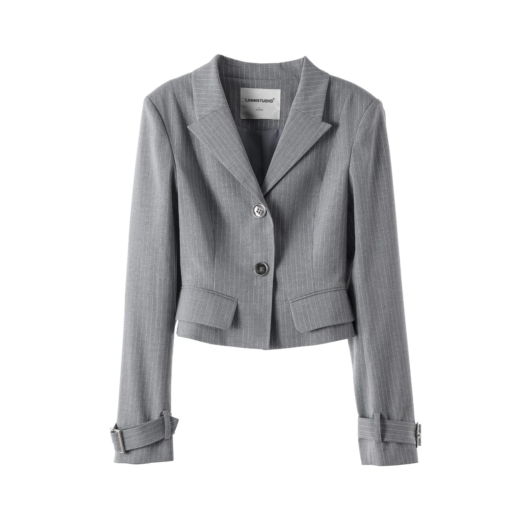 【佳佳】1JINN STUDIO 休闲条纹西装套装