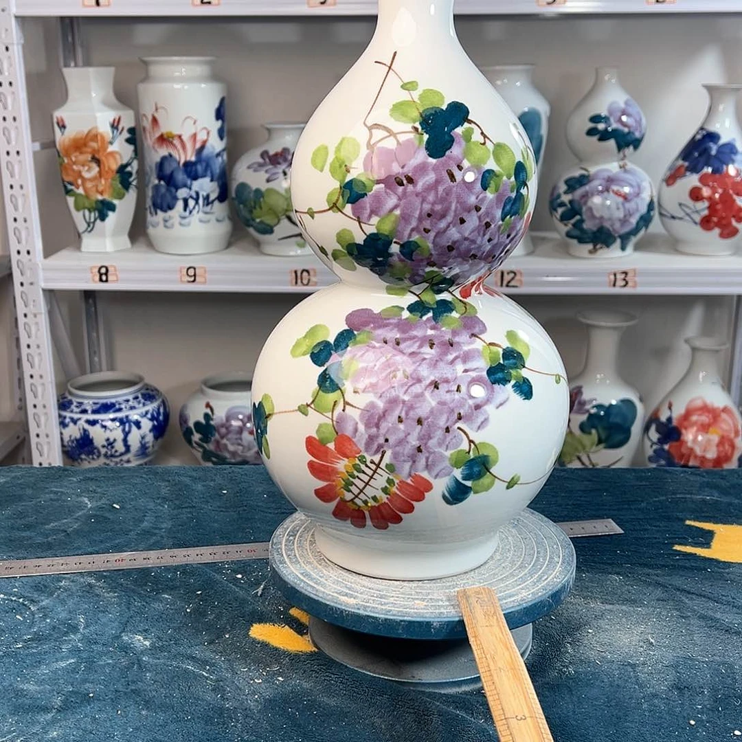 摆件景德镇陶瓷葫紫